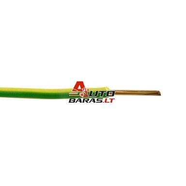 Elpar H07V-U (YDY) 1x6 mm2 vienagyslis laidas (monolitinis, geltonas / žalias, 1 m) Elpar H07V-U (YDY) 1x6 mm2 vienagyslis laidas (monolitinis, geltonas / žalias, 1 m)