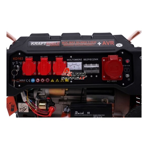 El. srovės generatorius benzininis 3500W 12V/230V/380V 8