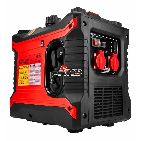 Elektros srovės generatorius benzininis inverterinis 2500W 230V NUOMA - gryno sinuso elektros srovė