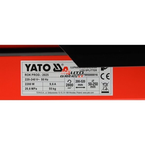 YATO Elektrinė malkų skaldyklė 2200W 5T 7
