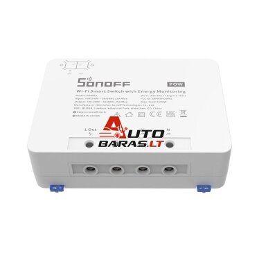 Energijos kontroleris su ribojimo funkcija SONOFF POWR3 WiFi Smart Energijos kontroleris su ribojimo funkcija SONOFF POWR3 WiFi Smart