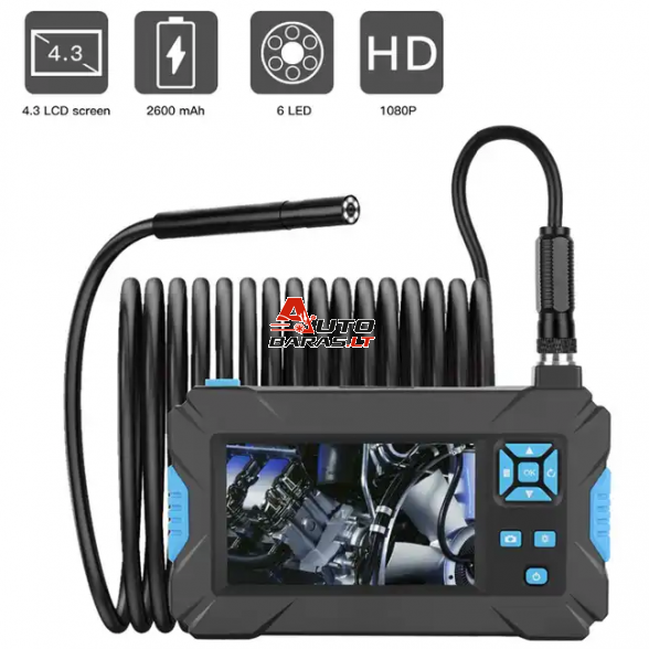 Endoskopas su LCD Ø 5.5mm, 5m