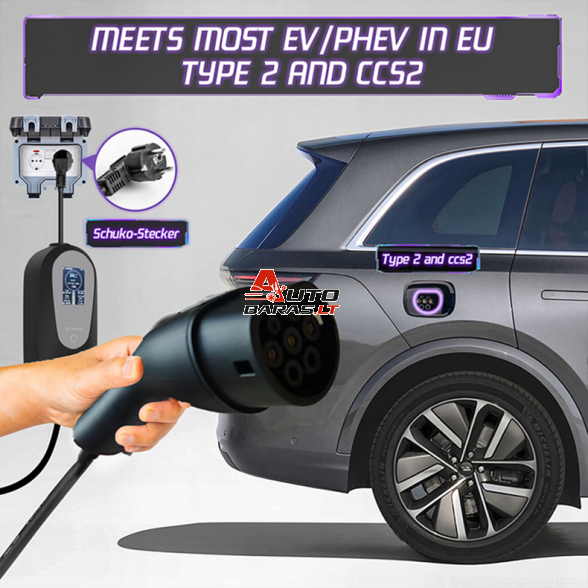 EV Įkroviklis nešiojamas 3.5kW 16A 3