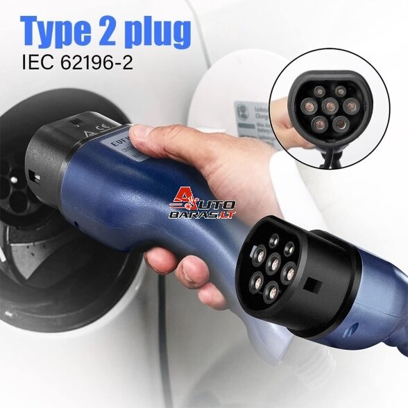 EV Įkroviklis nešiojamas 3.6kW 16A EVFUEL Type 2 4