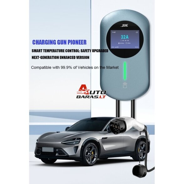 EV įkrovimo stotelė 22kW 32A TYPE2 WiFi BT 1