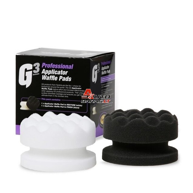 FARECLA G3 PRO App Waffle Pad - Poroloninis diskas rankiniam poliravimui (2vnt. Balta ir juoda)