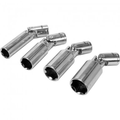 YATO Galvučių žvakėms su šarnyru rinkinys 3/8" (4vnt.) YATO Galvučių žvakėms su šarnyru rinkinys 3/8" (4vnt.)