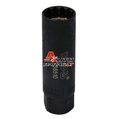 YATO Galvutė žvakei 3/8'' 14mm (plonasienė)(12-kamp)