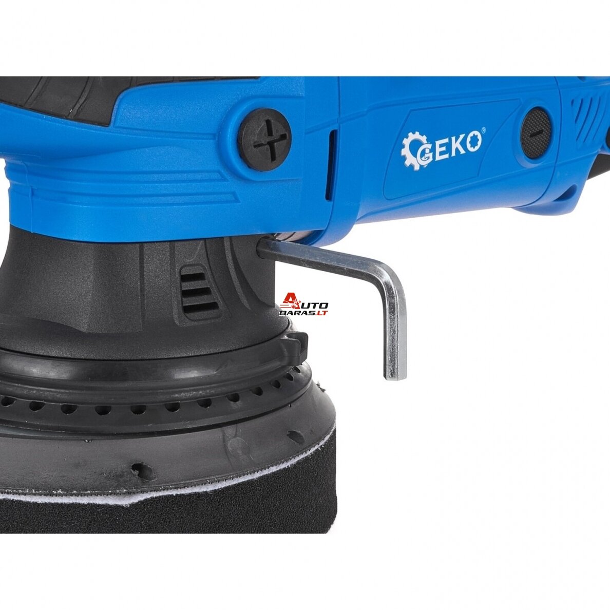 GEKO EKSCENTRINIS POLIRUOKLIS KAMPINIS 150MM 720W + 4 kempinės 6