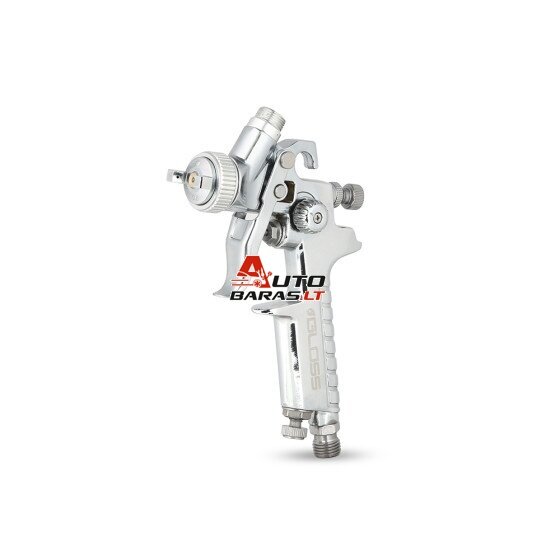 GLOSS Žemo slėgio mini dažymo pulverizatorius H.V.L.P 0.8mm, chromo spalva