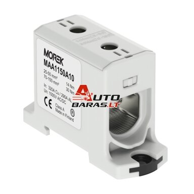 Gnybtas OTL150 1x25-150mm2 Morek MAA1150A10 (pilka) Gnybtas OTL150 1x25-150mm2 Morek MAA1150A10 (pilka)
