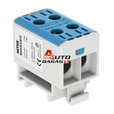 Gnybtas OTL35-2 2x2.5-35mm2 Morek MAA2035B10 (mėlyna) Gnybtas OTL35-2 2x2.5-35mm2 Morek MAA2035B10 (mėlyna)