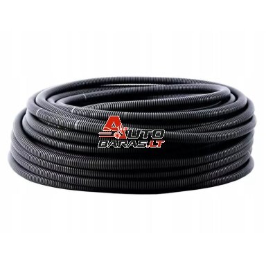 Gofruotas PVC vamzdis Pawbol 12mm (100m ritė) (juodas)