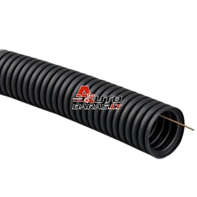 Gofruotas PVC vamzdis su viela 32mm (25m) (juodas) Gofruotas PVC vamzdis su viela 32mm (25m) (juodas)