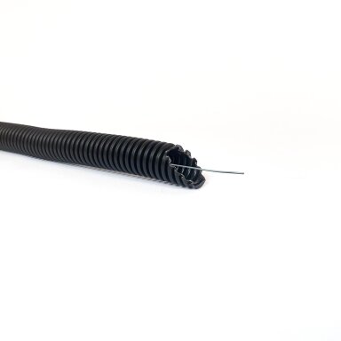Gofruotas vamzdis su viela 25mm (behologenų, juodas, 50m, 750 N/5 cm, D25) GLOB-EL GL301WUV Gofruotas vamzdis su viela 25mm (behologenų, juodas, 50m, 750 N/5 cm, D25) GLOB-EL GL301WUV