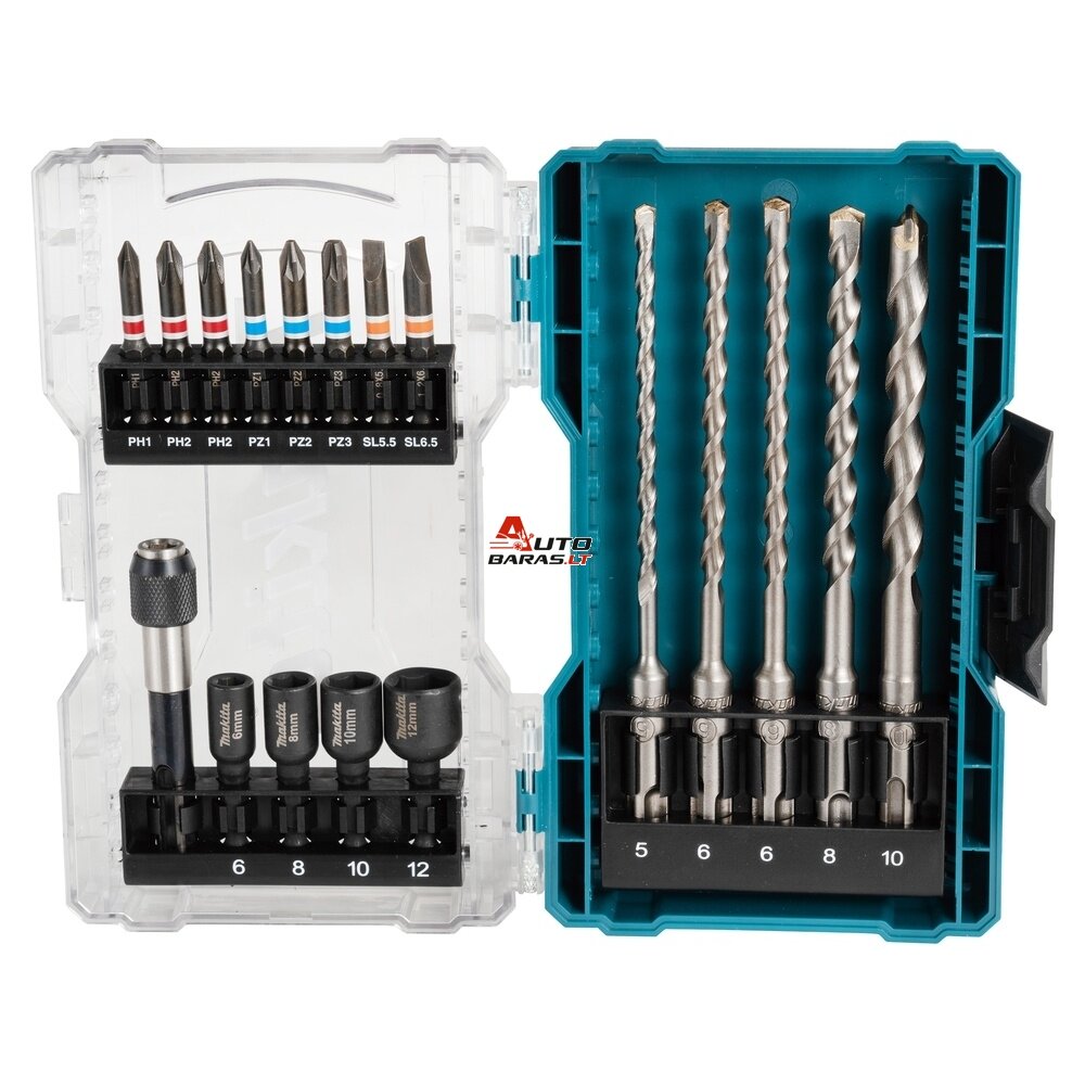 Grąžtų ir atsuktuvo antgalių rinkinys Makita E-07026