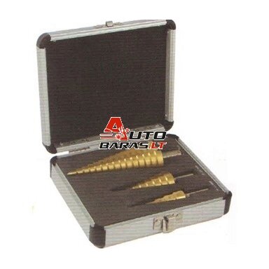 Grąžtų pakopinių rinkinys 3vnt. (4-30mm)
