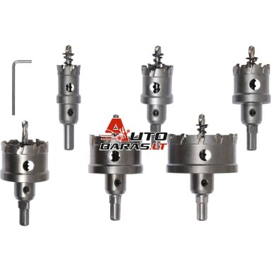 YATO Gręžimo karūnų rinkinys metalui 22-65mm (TCT) YATO Gręžimo karūnų rinkinys metalui 22-65mm (TCT)