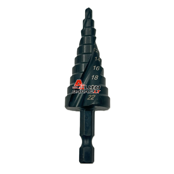 Grąžtas pakopinis HSS 4.0-22.0mm (Co) 1/4" (HEX) 2