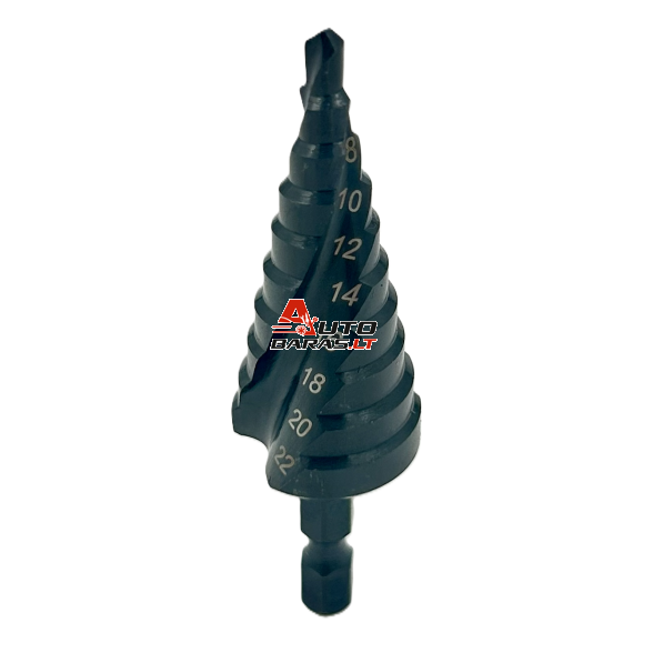 Grąžtas pakopinis HSS 4.0-22.0mm (Co) 1/4" (HEX) 1