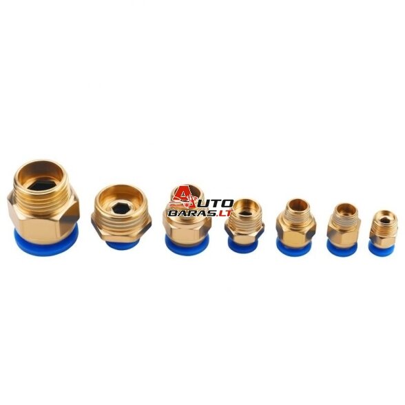 Greito jungimo vožtuvų su sriegiais rinkinys (4 - 16mm)(1/8"+1/4"+1/2") 72vnt. 4