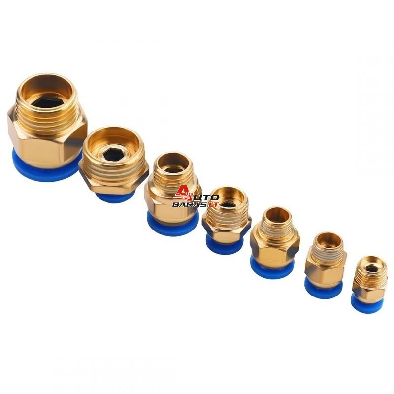 Greito jungimo vožtuvų su sriegiais rinkinys (4 - 16mm)(1/8"+1/4"+1/2") 72vnt. 5