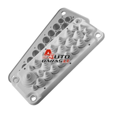 Guminis sandariklis daugiavietis Morek MBA3F14L11 (2x3-11 / 5x10-14 / 12x14-18 / 5x14-22 mm²) Guminis sandariklis daugiavietis Morek MBA3F14L11 (2x3-11 / 5x10-14 / 12x14-18 / 5x14-22 mm²)