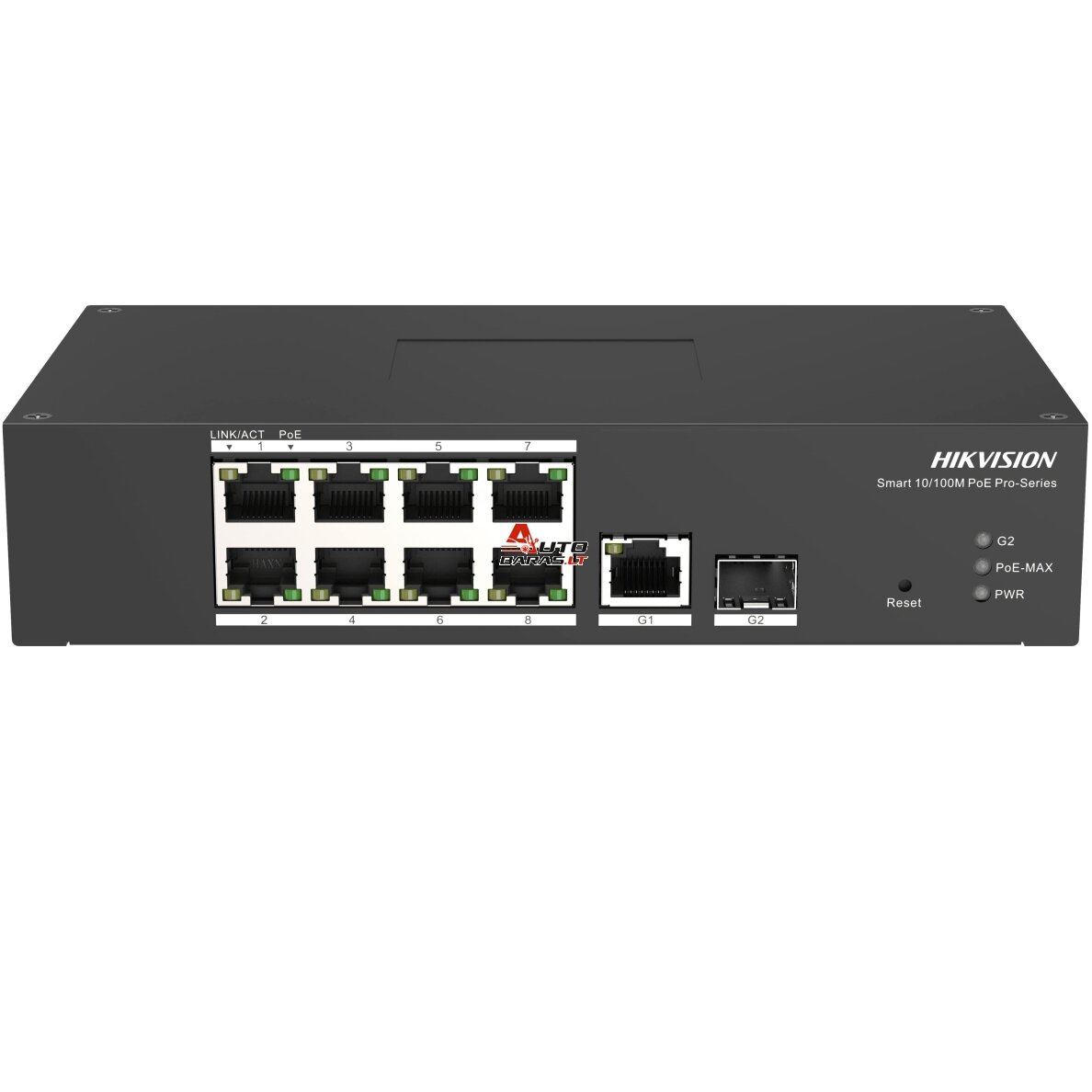 Hikvision 10 prievadų 8 PoE prievadų komutatorius DS-3T1310P-SI/HS