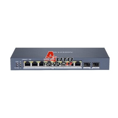 Hikvision 10 prievadų 8 PoE valdomas komutatorius DS-3E1510P-SI-8P2F