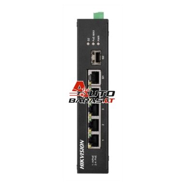 Hikvision 6 prievadų 4 PoE prievadų pramoninis komutatorius DS-3T0306HP-E/HS Hikvision 6 prievadų 4 PoE prievadų pramoninis komutatorius DS-3T0306HP-E/HS