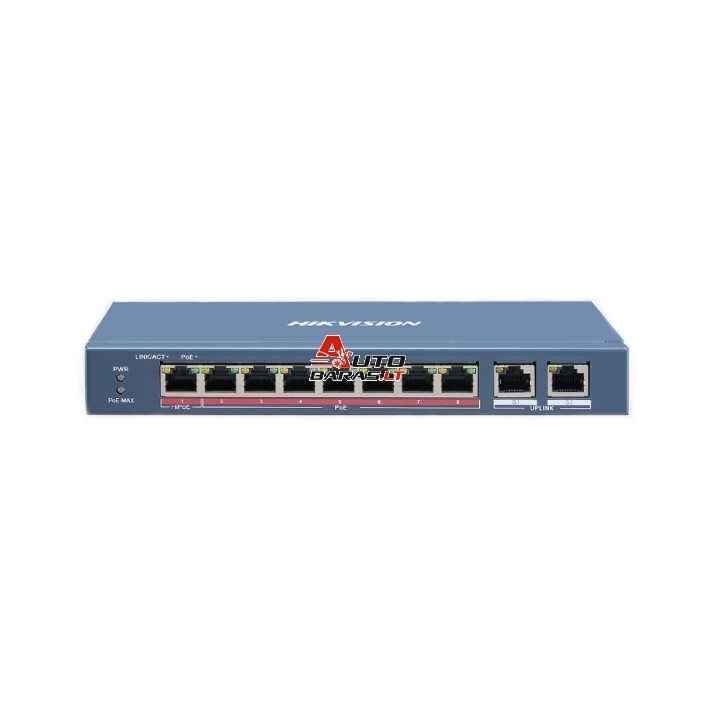Hikvision 10 prievadų 8 PoE prievadų  komutatorius DS-3E0310HP-E