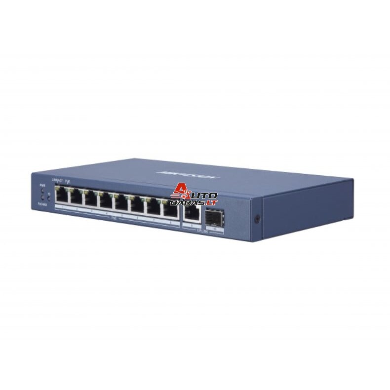 Hikvision 10 prievadų 8 PoE prievadų komutatorius DS-3E0510P-E/M