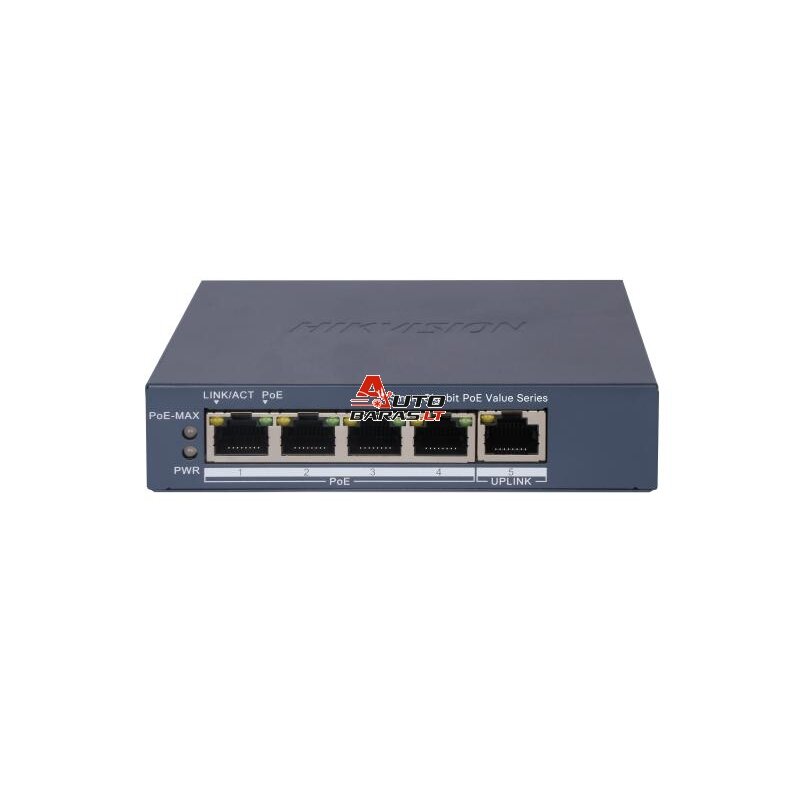 Hikvision 5 prievadų komutatorius DS-3E1505P-EI/M
