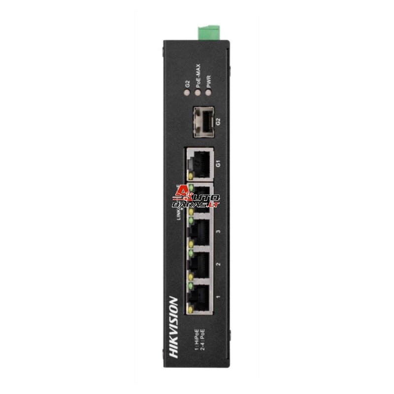 Hikvision 6 prievadų 4 PoE prievadų pramoninis komutatorius DS-3T0306HP-E/HS