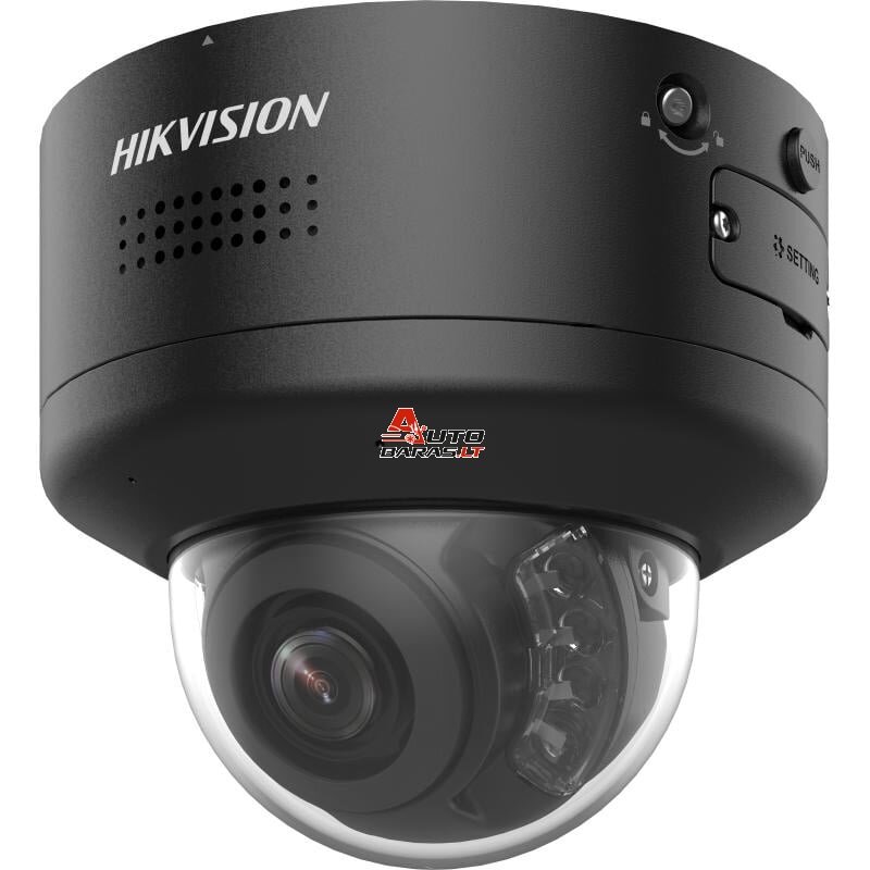 Hikvision dome DS-2CD2747G2H-LIPTRZS2U/SL F2.8-12 (Juoda, 4 MP, 40 m. IR, ColorVu)