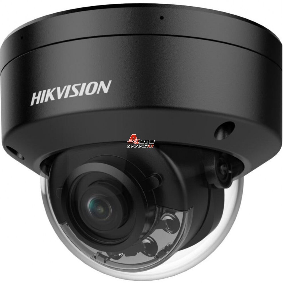 Hikvision dome DS-2CD2187G2H-LISU F2.8 (juoda, 8 MP, 30 m. IR; 30 m. LED; Hybrid Light)