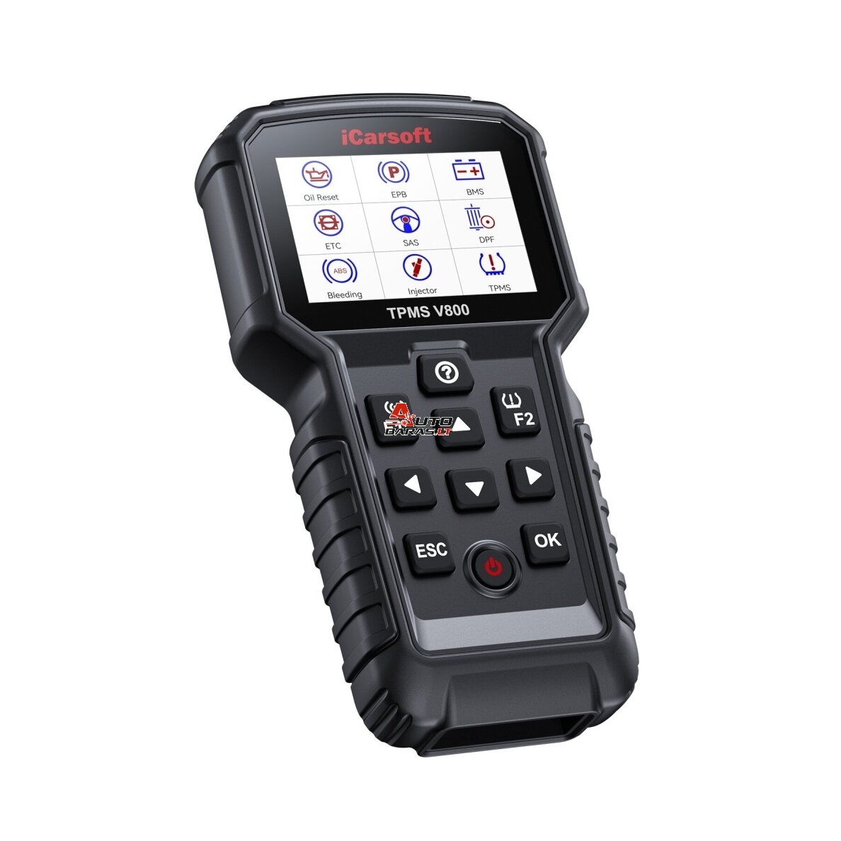 iCarsoft TPMS V800 padangų daviklių pririšimui / kodavimui / programavimui + OBD diagnostika