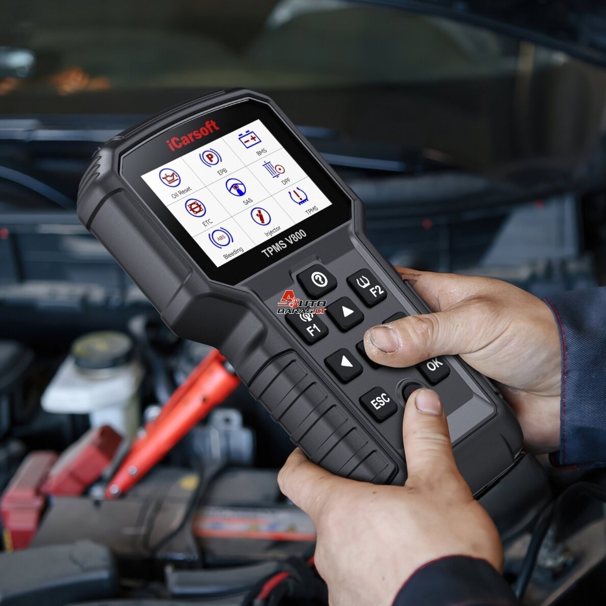 iCarsoft TPMS V800 padangų daviklių pririšimui / kodavimui / programavimui + OBD diagnostika 1