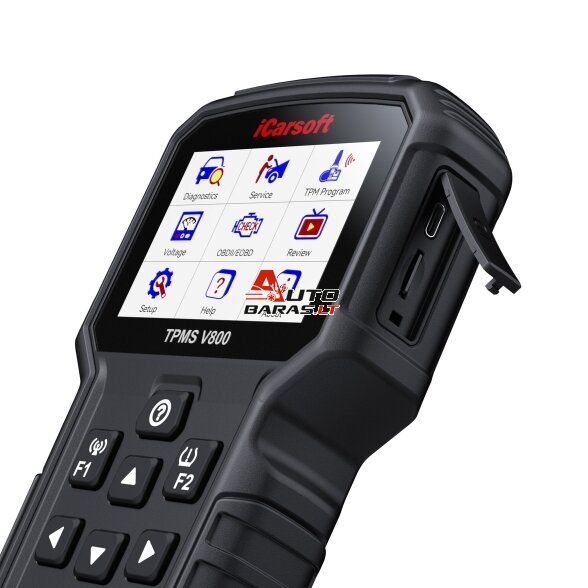 iCarsoft TPMS V800 padangų daviklių pririšimui / kodavimui / programavimui + OBD diagnostika 5
