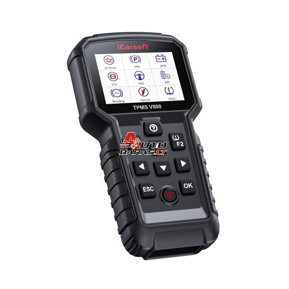 iCarsoft TPMS V800 padangų daviklių pririšimui / kodavimui / programavimui + OBD diagnostika