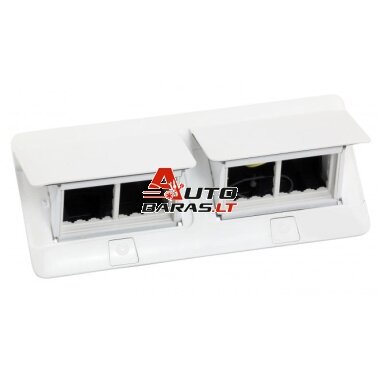 Įleidžiama modulinė dėžutė 2x4 mod. Legrand 654004 (metalinė, balta)