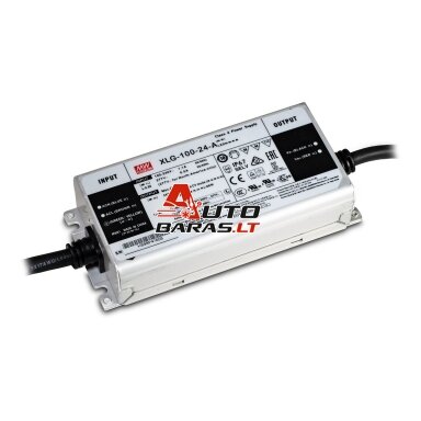 Impulsinis LED maitinimo šaltinis Mean Well XLG-100-24-A (24V, 100W, 4A)