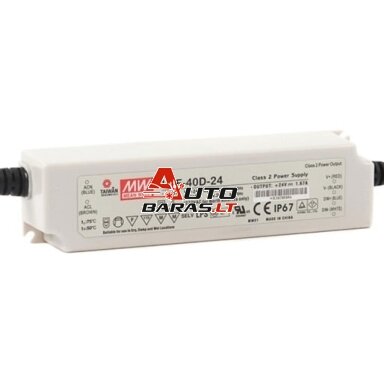 Impulsinis maitinimo šaltinis 24V 1.67A 40.8W IP67, dimeriuojamas