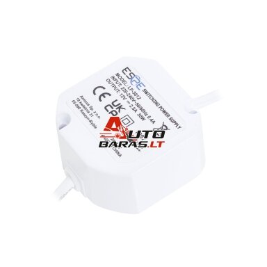 Impulsinis maitinimo šaltinis ESPE LP-3012 (30W, 2.5A/12V, hermetinis IP67, 50x47x25) Impulsinis maitinimo šaltinis ESPE LP-3012 (30W, 2.5A/12V, hermetinis IP67, 50x47x25)