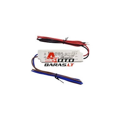 Impulsinis maitinimo šaltinis LED 24V 20W 0.84A IP67, Mean well, LPV-20-24