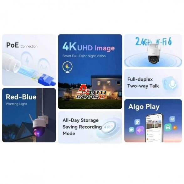 IMOU kamera Cruiser SC 8MP K7FP-8V0N WiFi, PoE, 4K Ultra HD, Full-Color 5