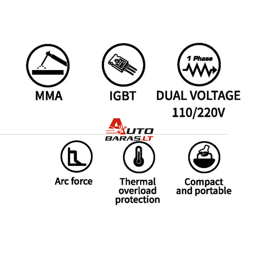 PULI Inverterinis suvirinimo aparatas (IGBT) MMA 2