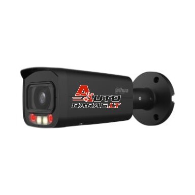 IP kamera Dahua Bullet IPC-HFW2849T-AS-IL-0360B (Juoda, 8MP 4K, 3.6mm 87°, IR + LED 30m, IP67, PoE)