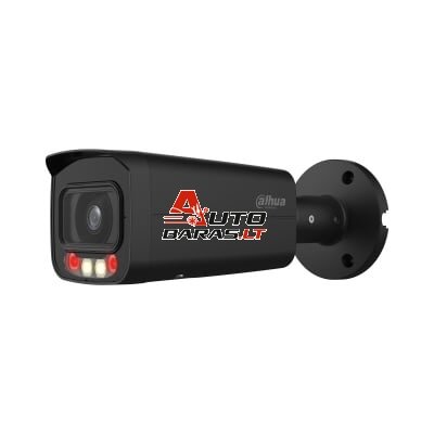 IP kamera Dahua Bullet IPC-HFW2849T-AS-IL-0360B (Juoda, 8MP 4K, 3.6mm 87°, IR + LED 30m, IP67, PoE)