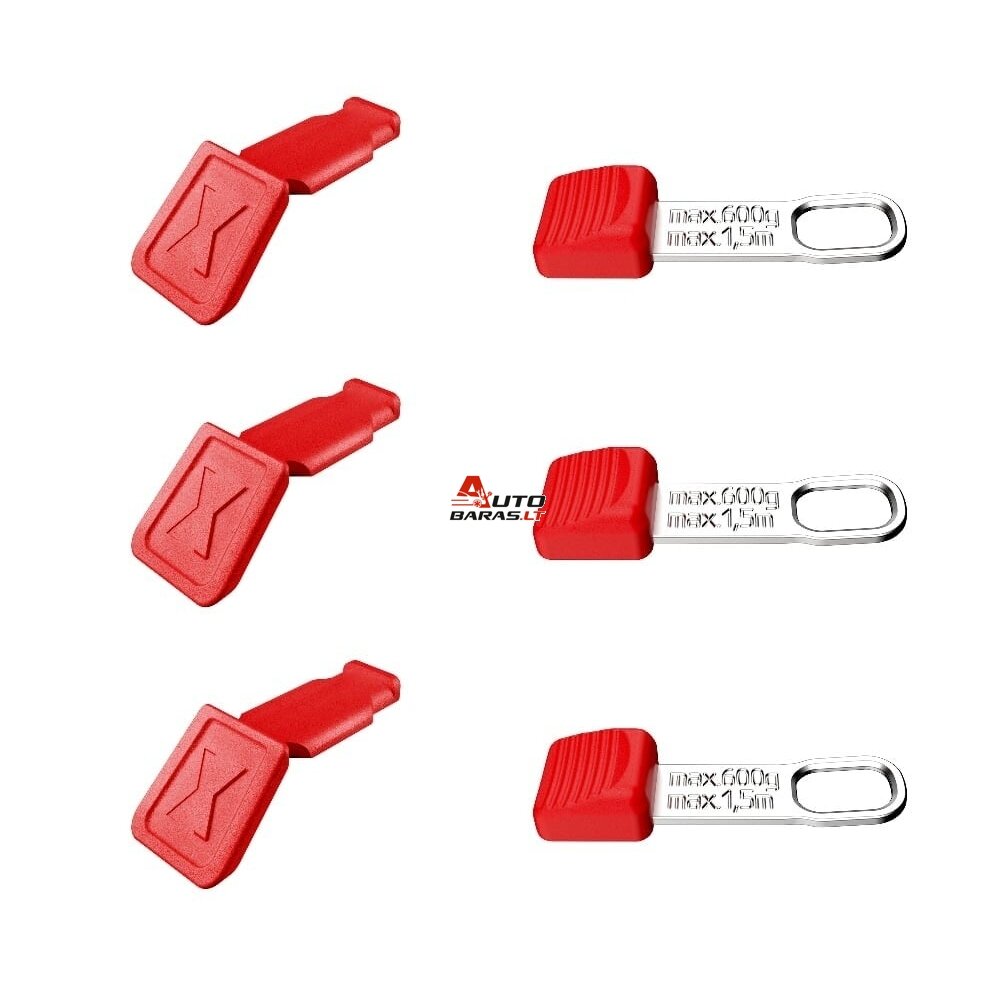 Įrankių kilpos su raudonais spaustukais ženklinimui Knipex 00 63 06 TCR (3 kompl.)